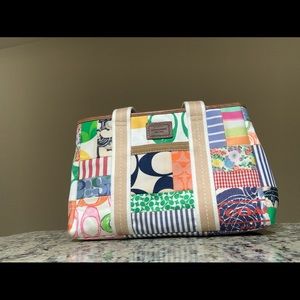 Coach 10454 Hamptons Canvas Patch-Work Satchel